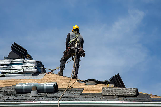 Professional Roof Installation technician working in Wayland, NY